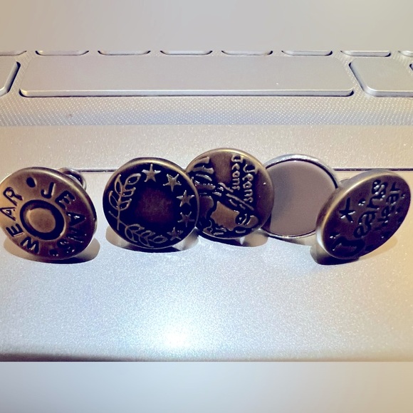 13 various jean denim buttons - Picture 11 of 11